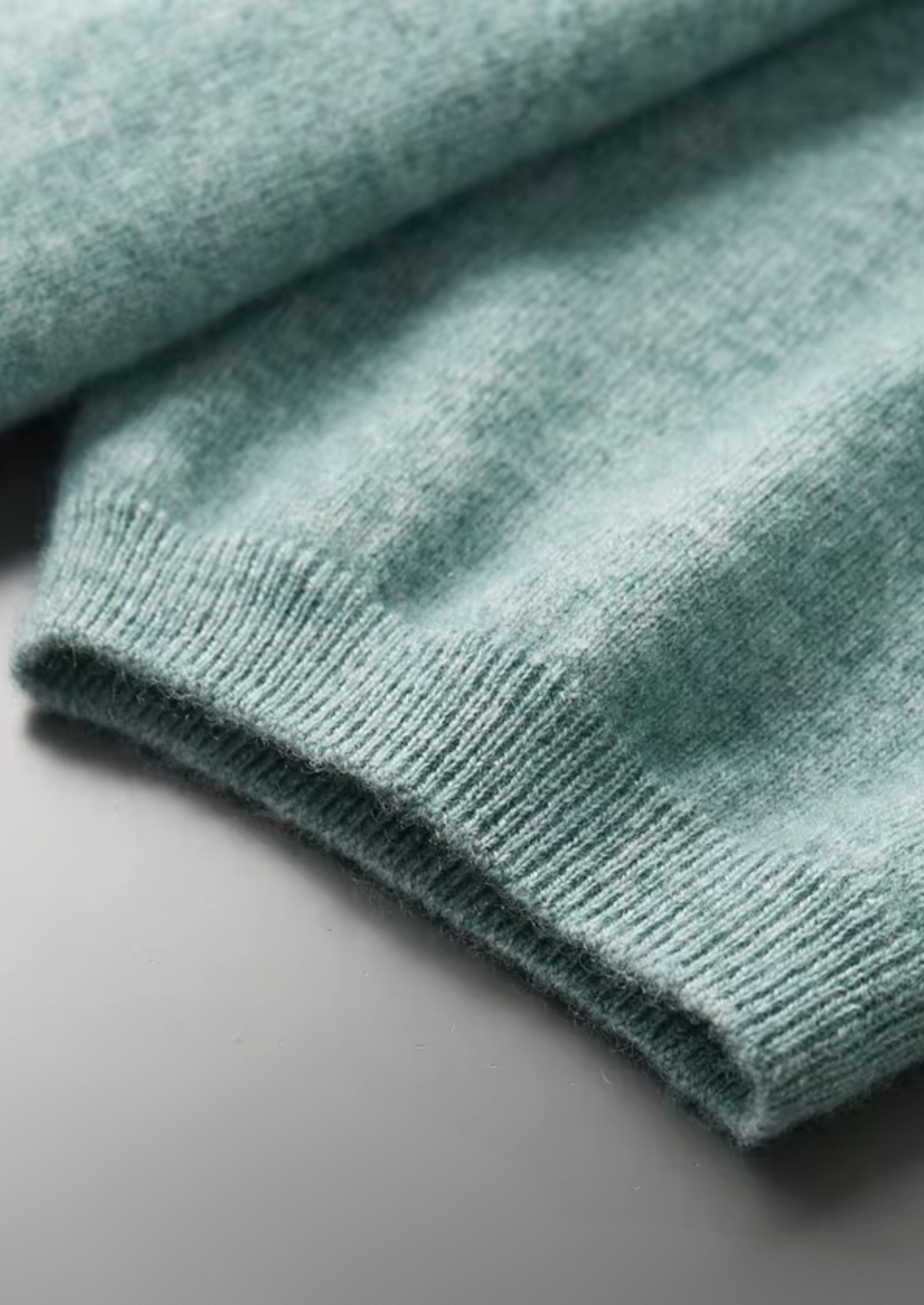 Premium Cashmere Classic Crewneck T-Shirt - Verdant Slate | Castielli