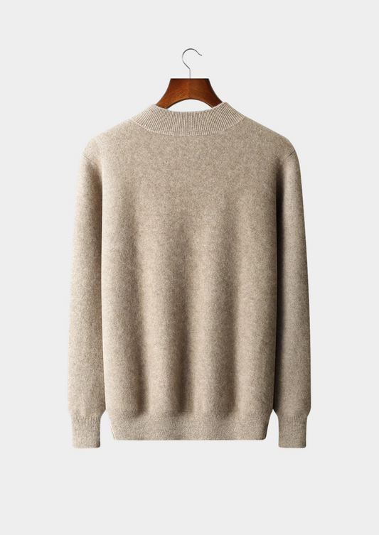 Premium Cashmere Two Tone Zip Cardigan | Castielli