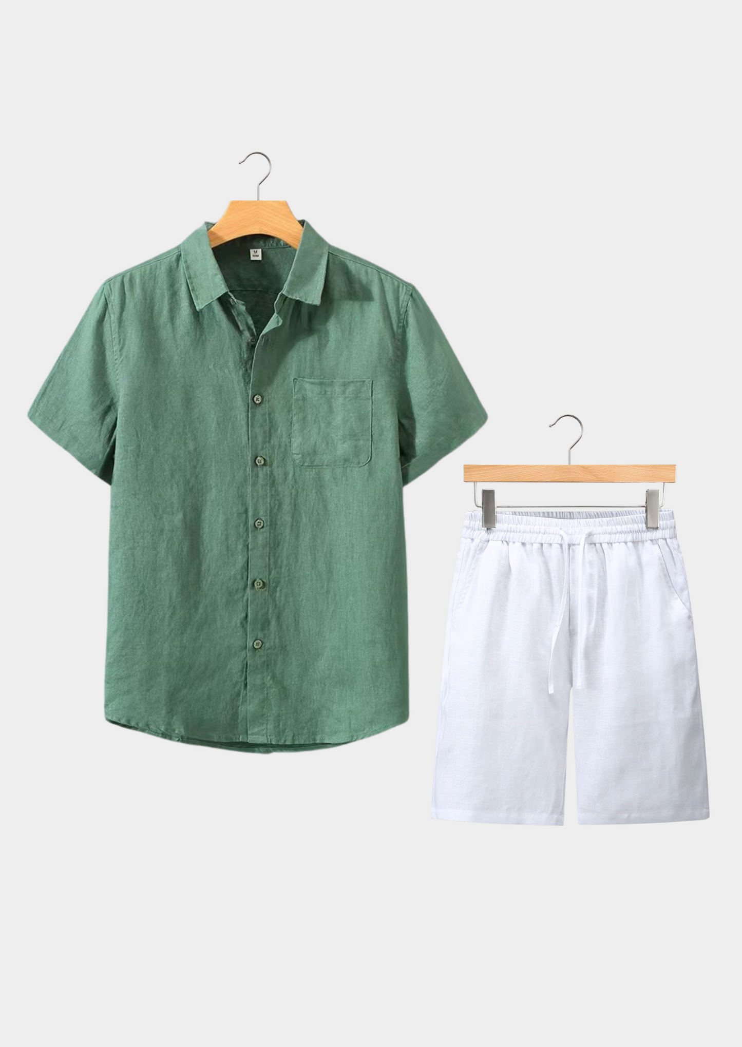 Dolcevita Shortsleeve Summer Set - Green/white | Castielli