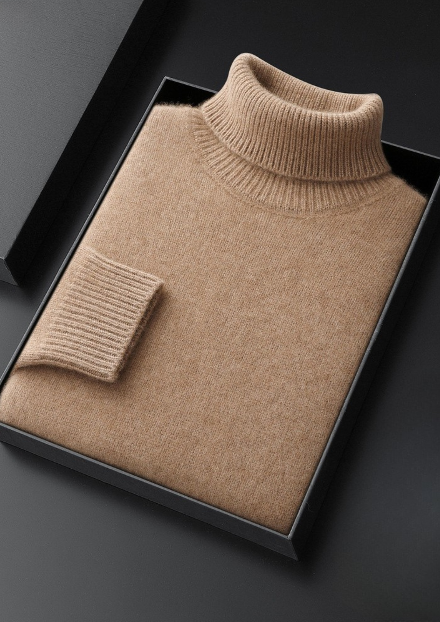 Pure Cashmere Beige Essential Rollneck | Castielli