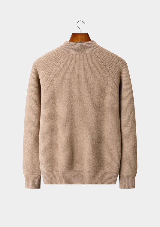 Pure Cashmere Beige Button Overshirt | Castielli