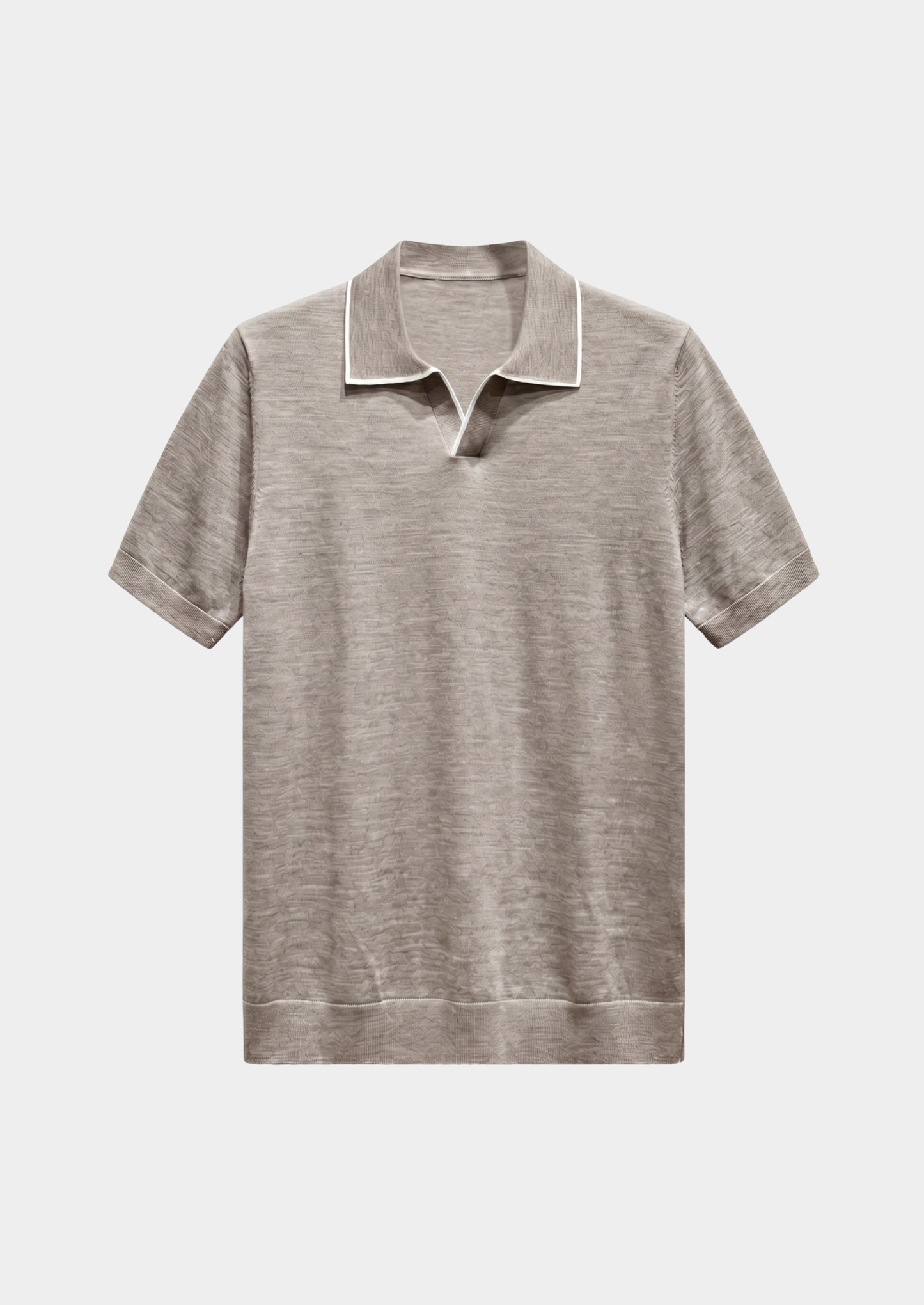 Ellis Beige Lightweight Polo Shirt | Castielli