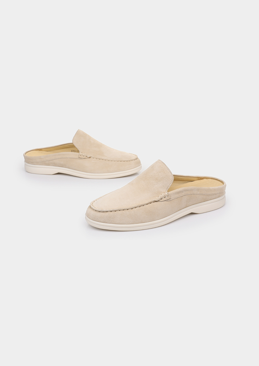 Ivory Marina Suede Slipper | Castielli
