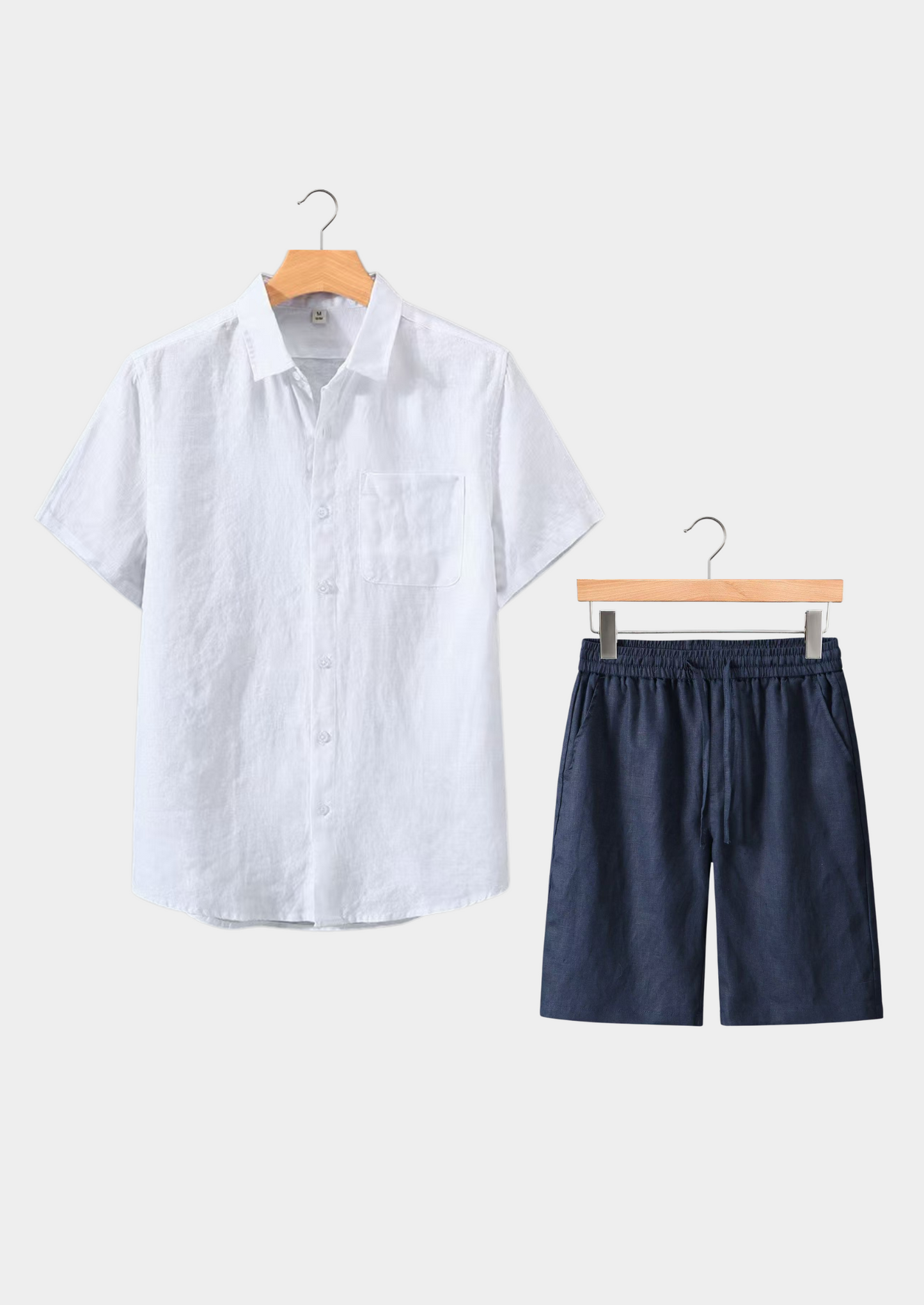 Dolcevita Shortsleeve Summer Set - White/navy | Castielli
