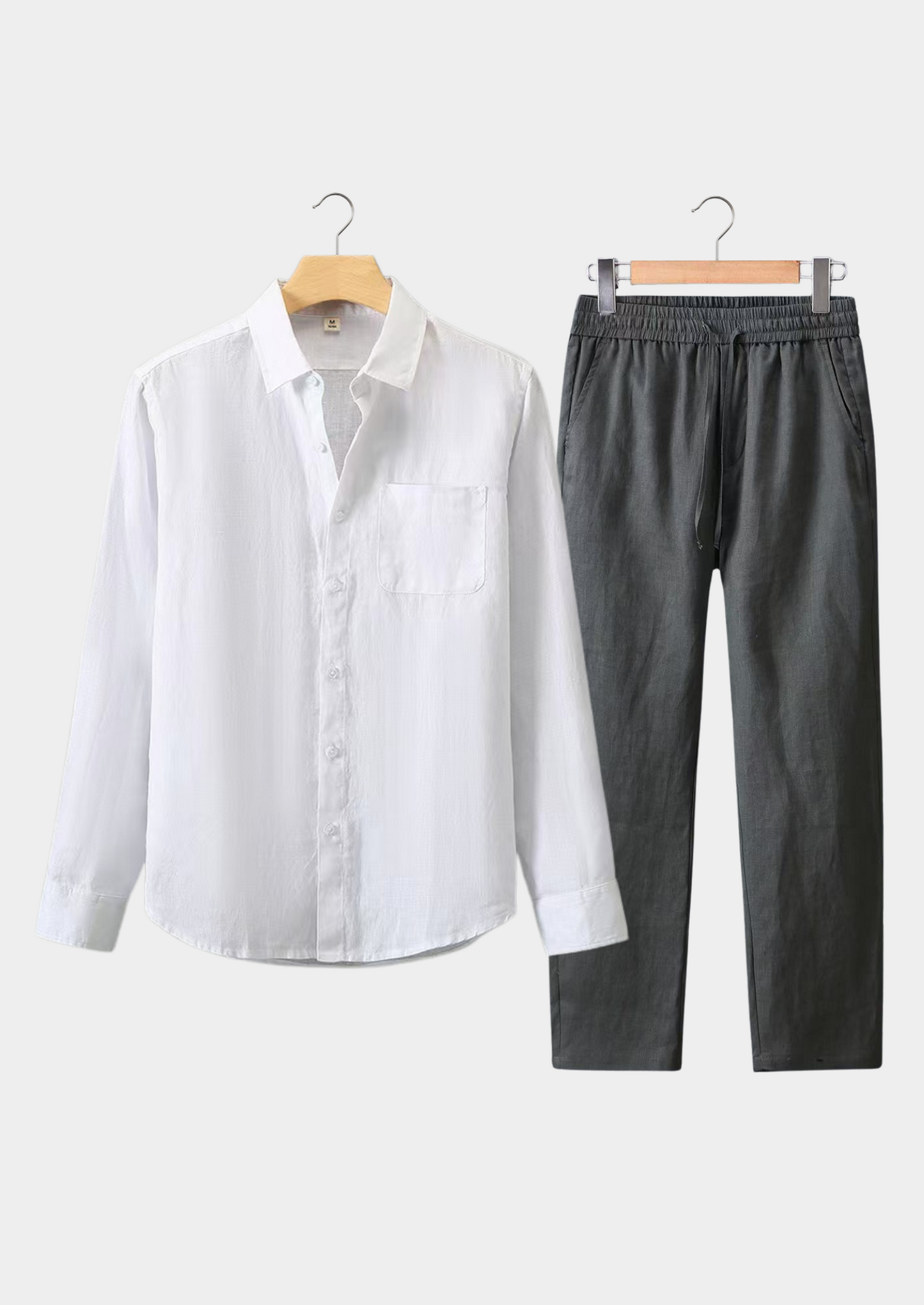 Dolcevita Longsleeve Summer Set - White/gray | Castielli
