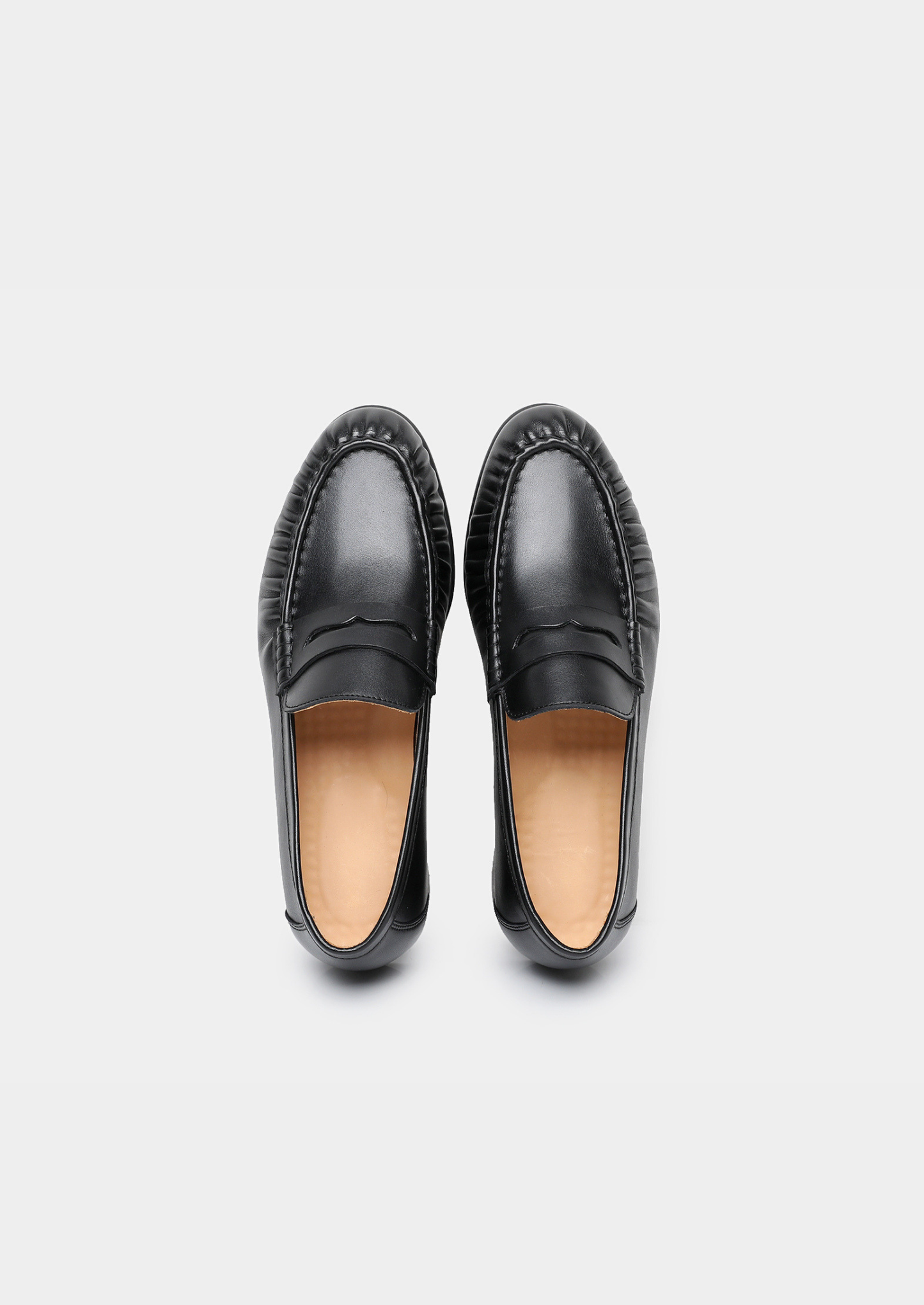 Black Classic Penny Leather Loafers | Castielli