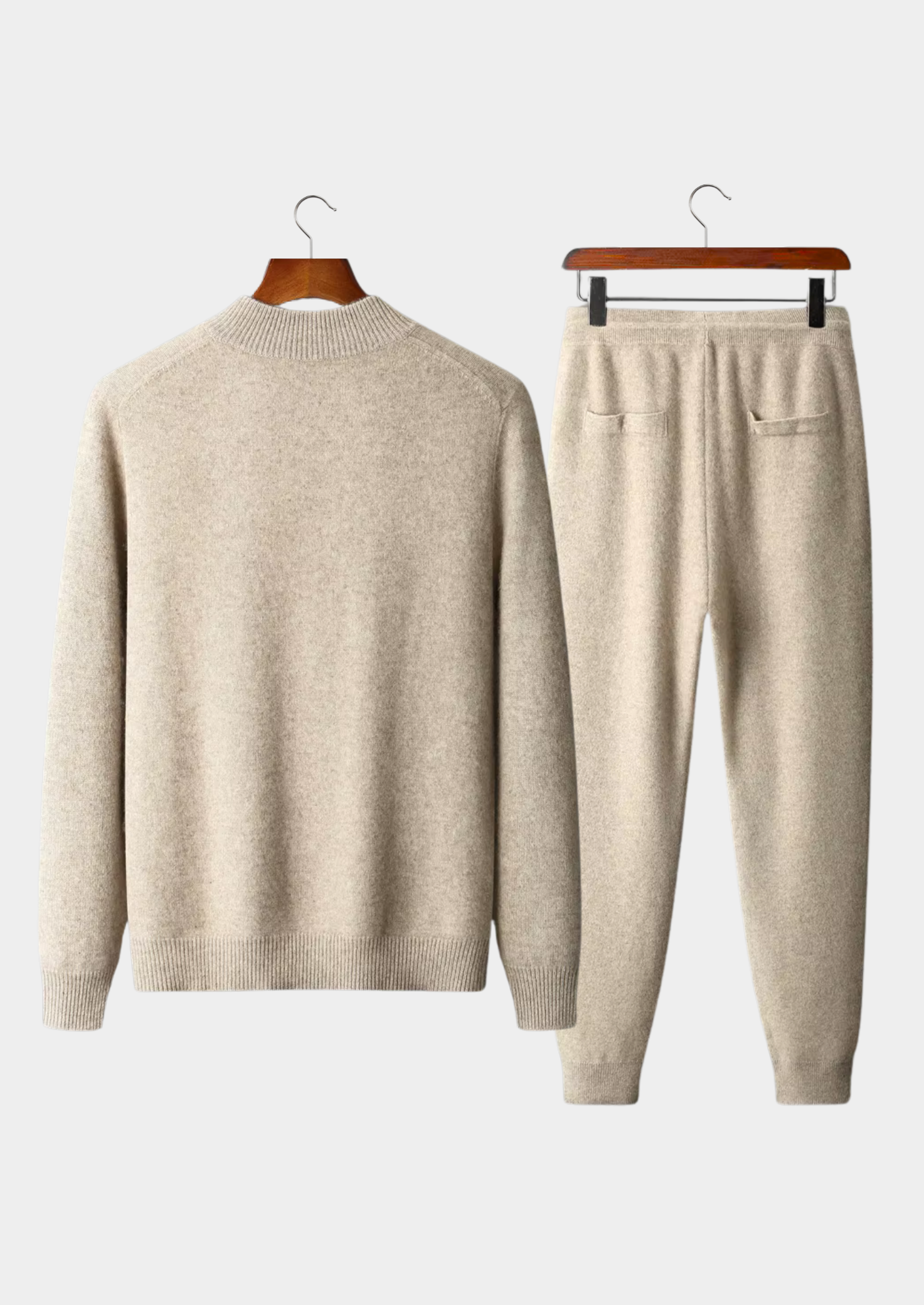 Pure Extra-Fine Merino Wool Sand Luzzo Set | Castielli