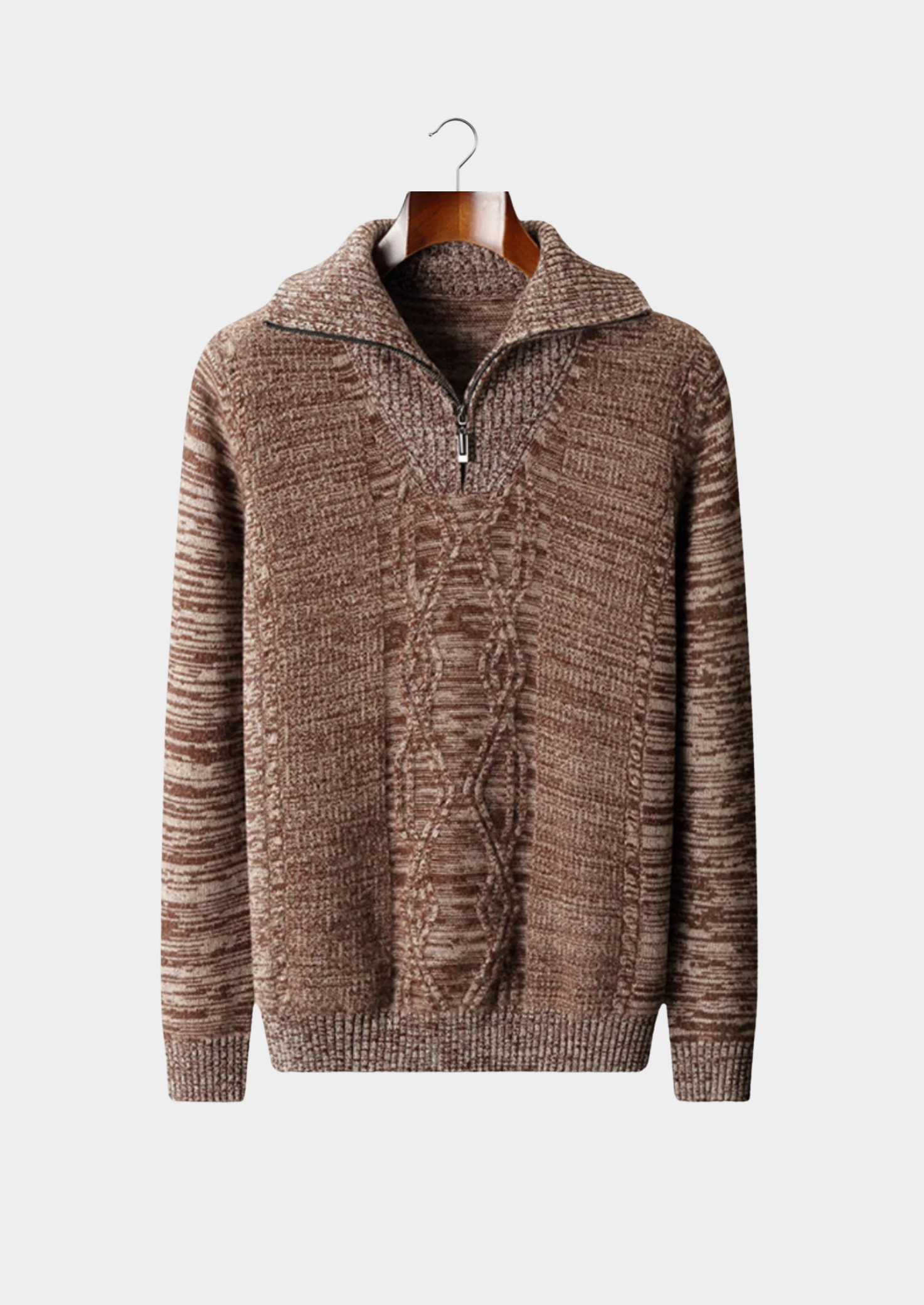 Pure Extra-Fine Merino Wool Half Zip Sweater | Castielli