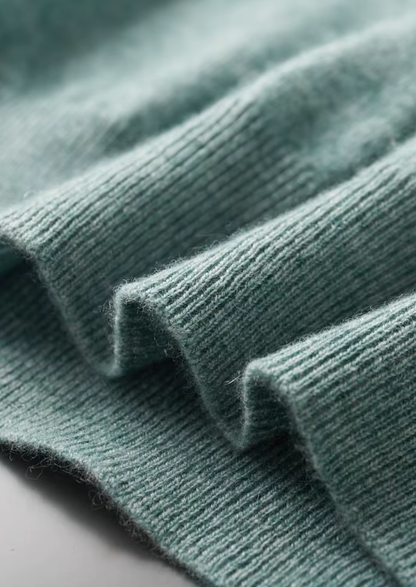 Premium Cashmere Classic Crewneck T-Shirt - Verdant Slate | Castielli