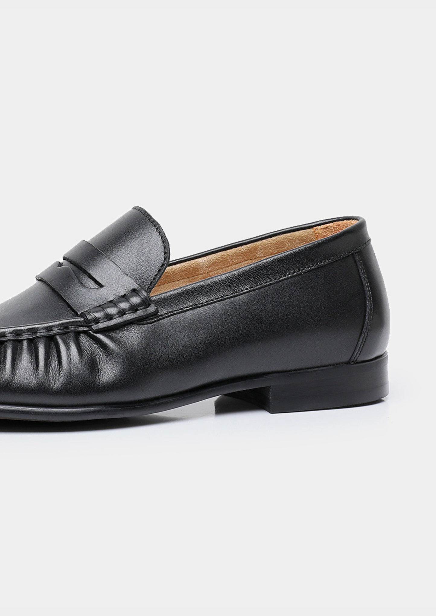 Black Classic Penny Leather Loafers | Castielli