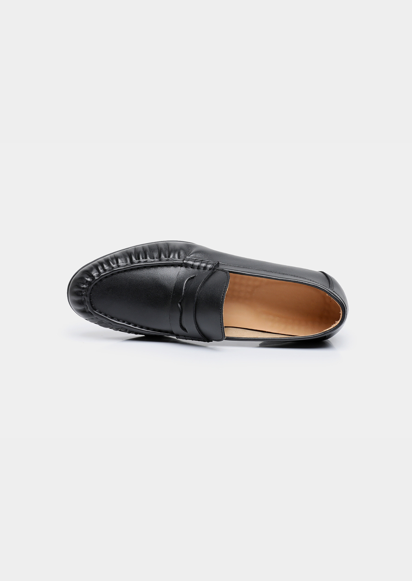 Black Classic Penny Leather Loafers | Castielli