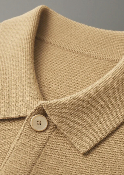 Pure Extra-Fine Merino Wool Button Overshirt | Castielli