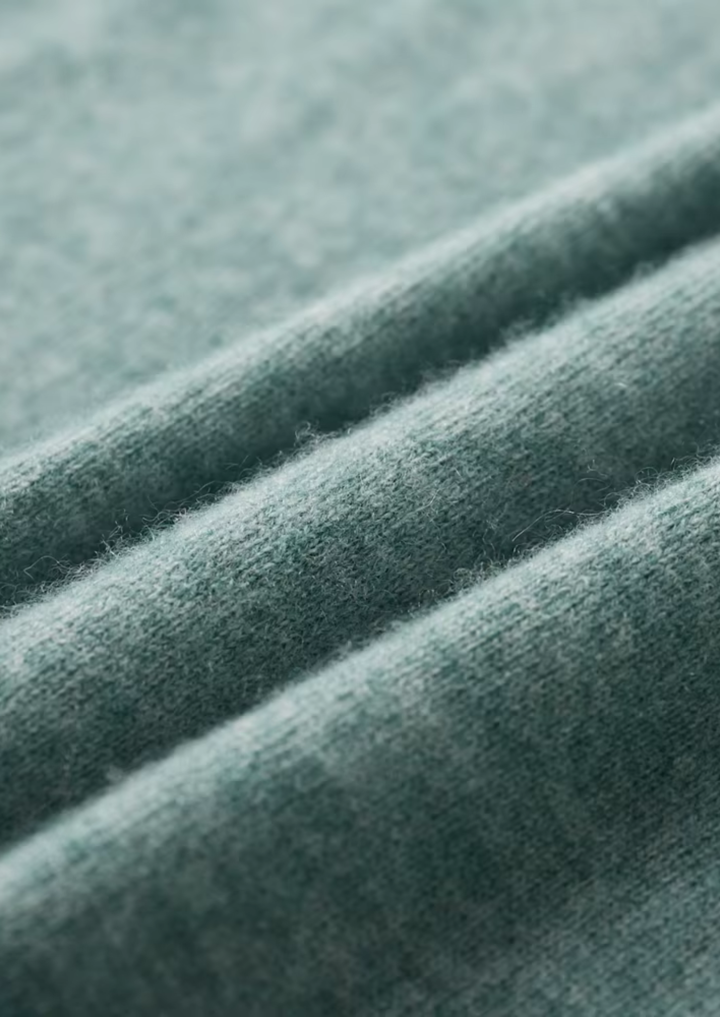 Premium Cashmere Classic Crewneck T-Shirt - Verdant Slate | Castielli