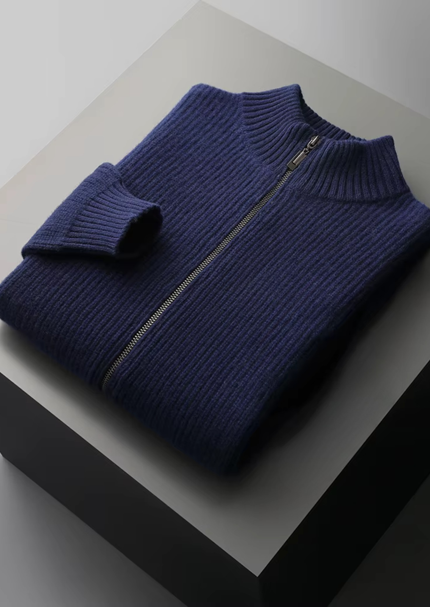 Pure Extra-Fine Merino Wool Ribbed Cardigan | Castielli