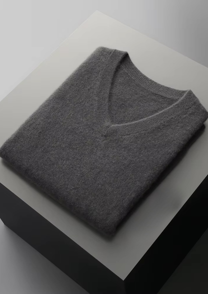 Pure Extra-Fine Merino Wool V-Neck Vest