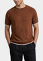 Capri Caramel Linen Contrast T-Shirt