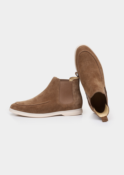 Light Brown Suede Chelsea Boot | Castielli