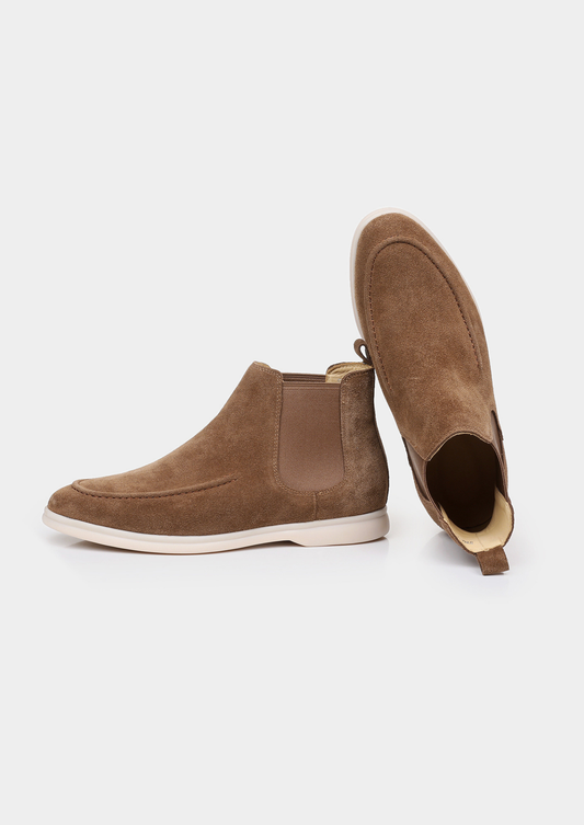 Light Brown Suede Chelsea Boot | Castielli