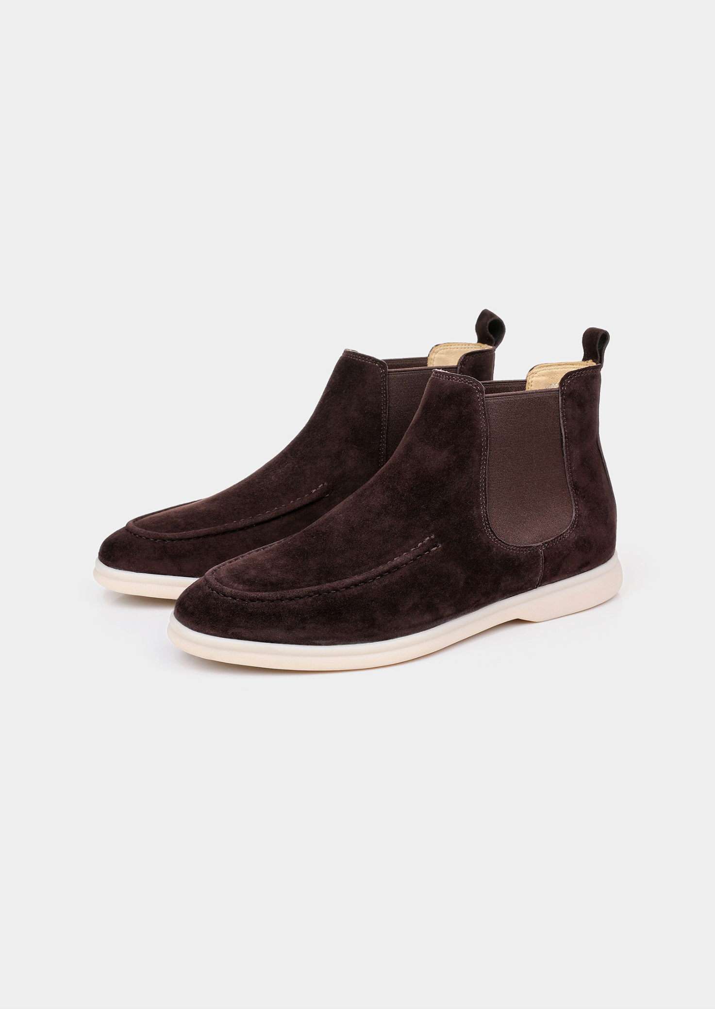 Coffee Suede Chelsea Boot | Castielli