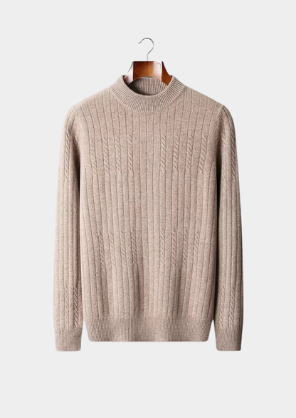 Pure Extra-Fine Merino Wool Rib Mockneck | Castielli