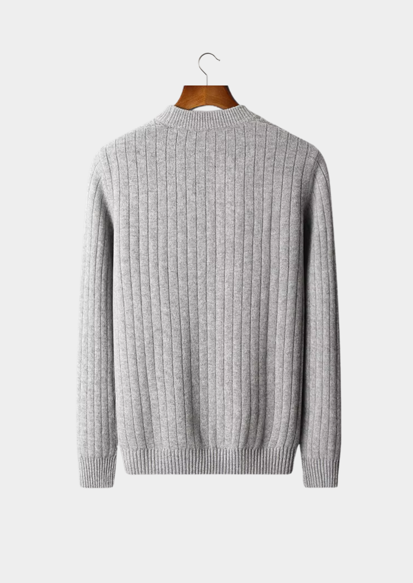 Pure Extra-Fine Merino Wool Herringbone Crewneck | Castielli