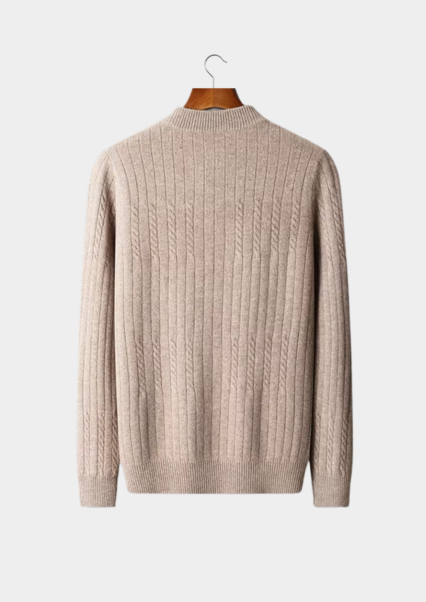 Pure Extra-Fine Merino Wool Rib Mockneck | Castielli