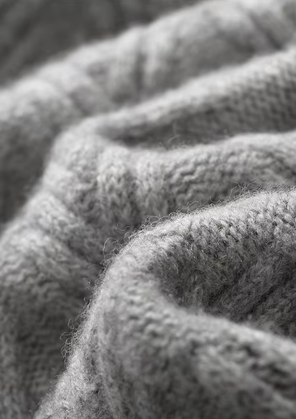 Pure Extra-Fine Merino Wool Herringbone Crewneck | Castielli