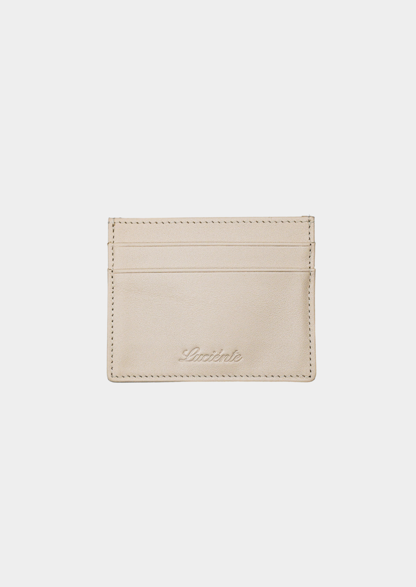 Essential Calfskin Leather Cardholder - Taupe | Castielli