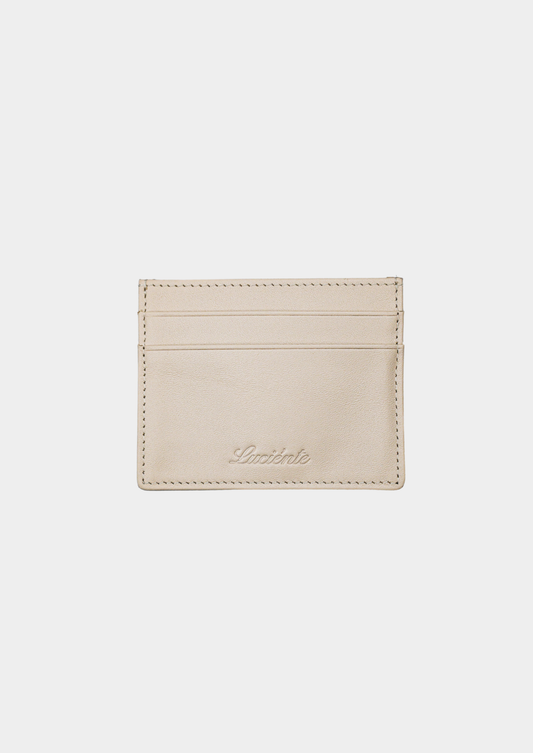 Essential Calfskin Leather Cardholder - Taupe | Castielli