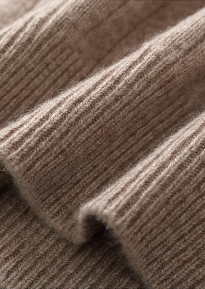 Pure Extra-Fine Merino Wool Rib Mockneck | Castielli