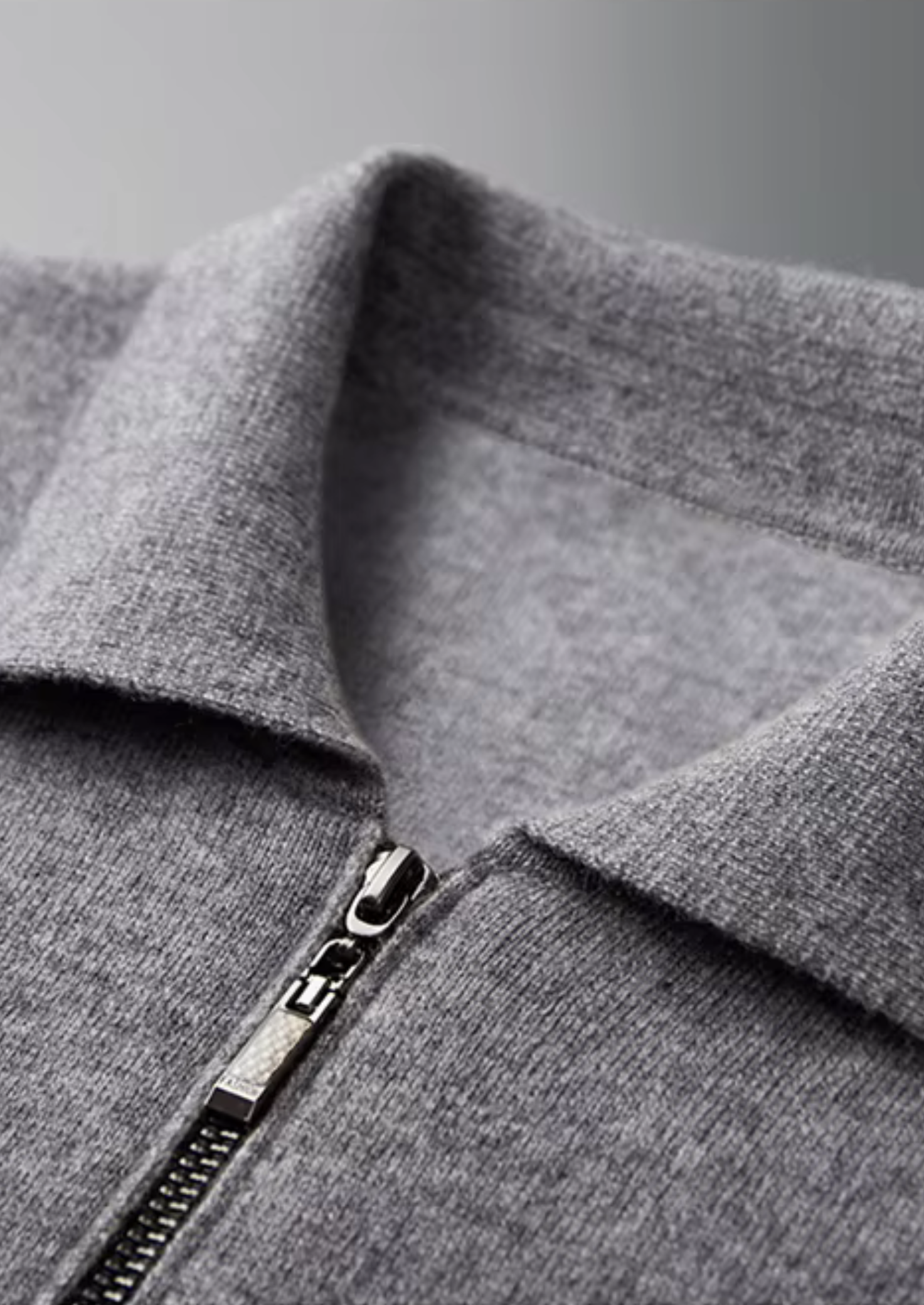 Pure Extra-Fine Merino Wool Polo Zip Cardigan | Castielli