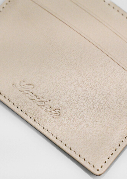 Essential Calfskin Leather Cardholder - Taupe | Castielli