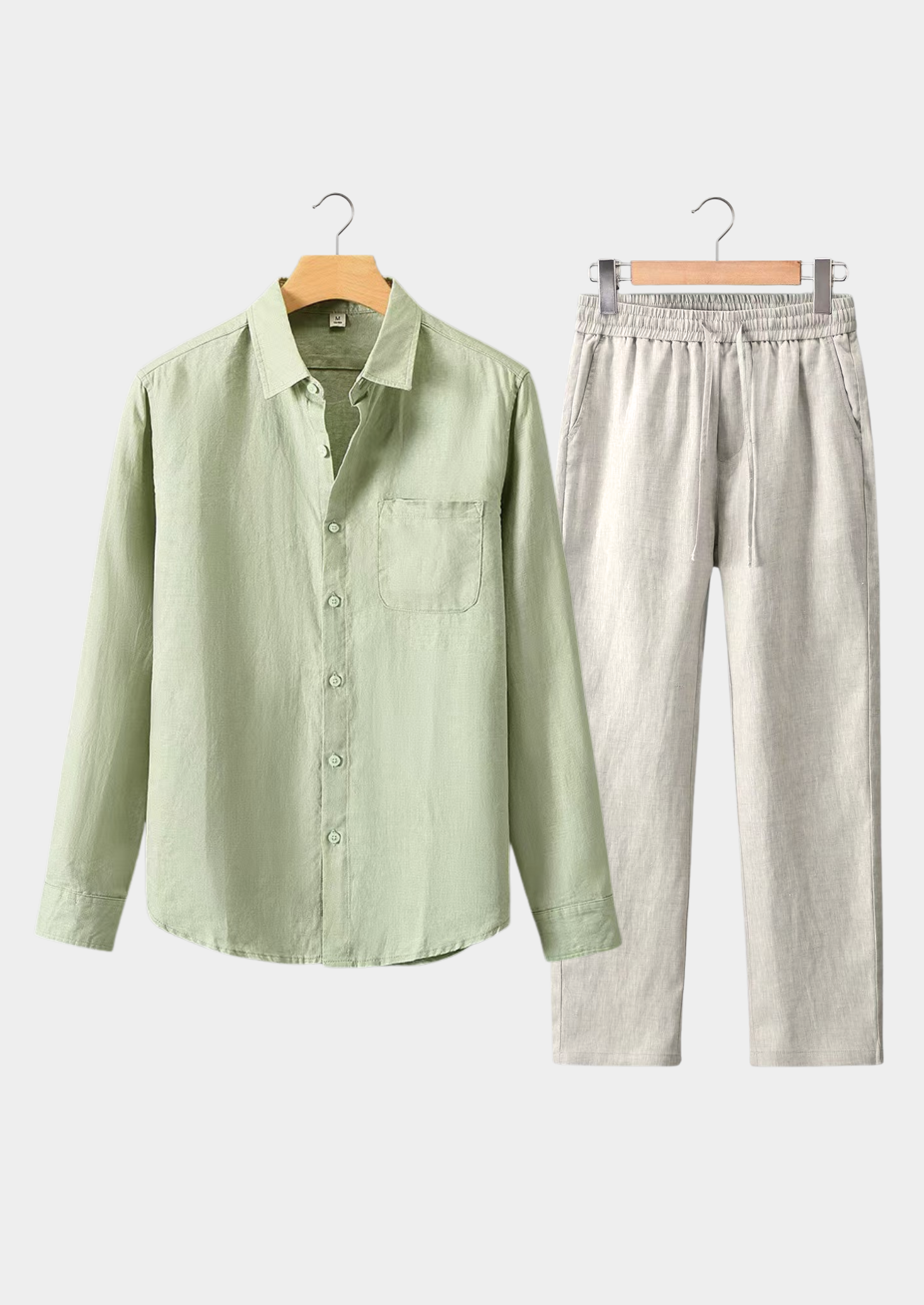 Dolcevita Longsleeve Summer Set - Mint Green/beige | Castielli