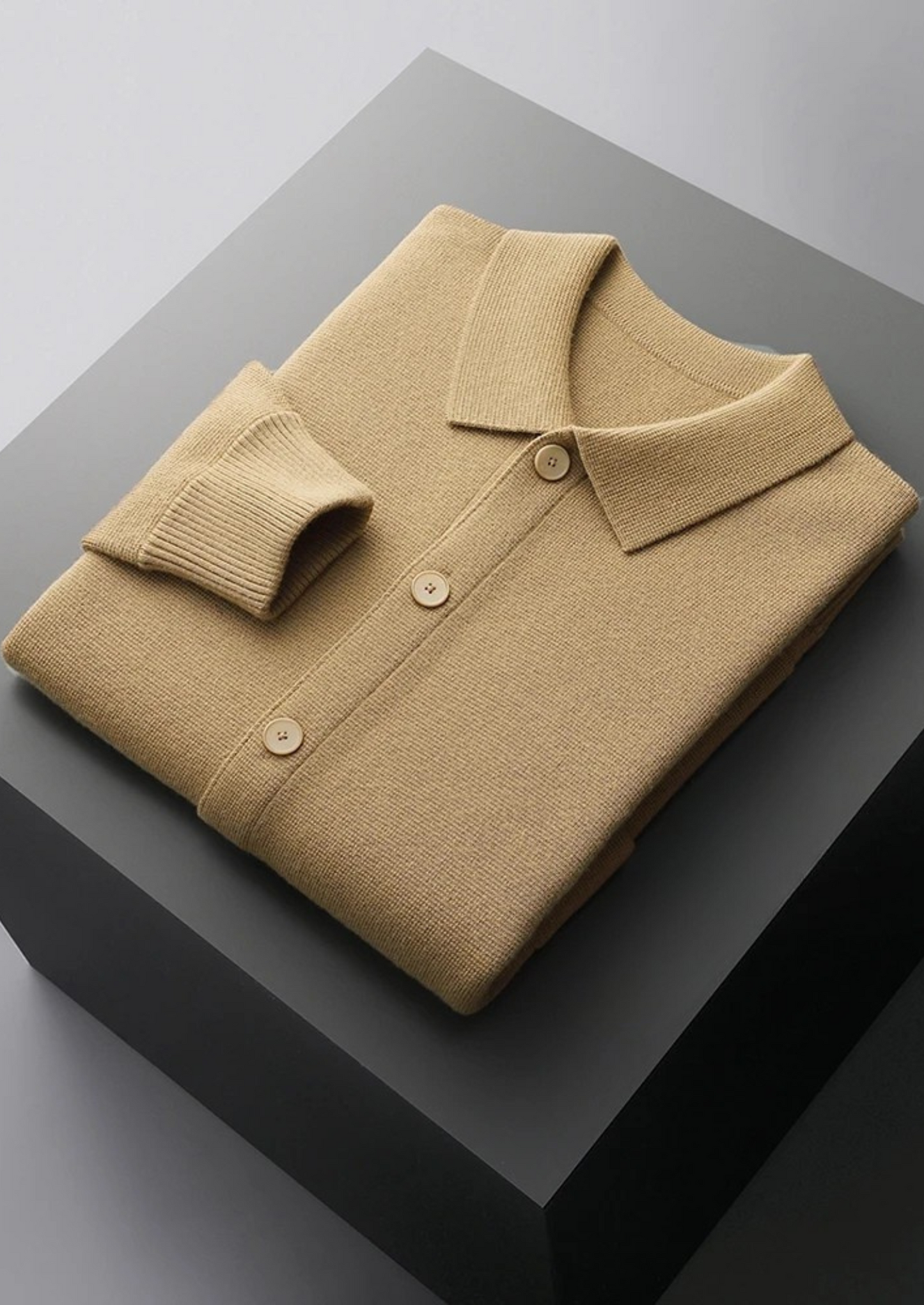 Pure Extra-Fine Merino Wool Button Overshirt | Castielli