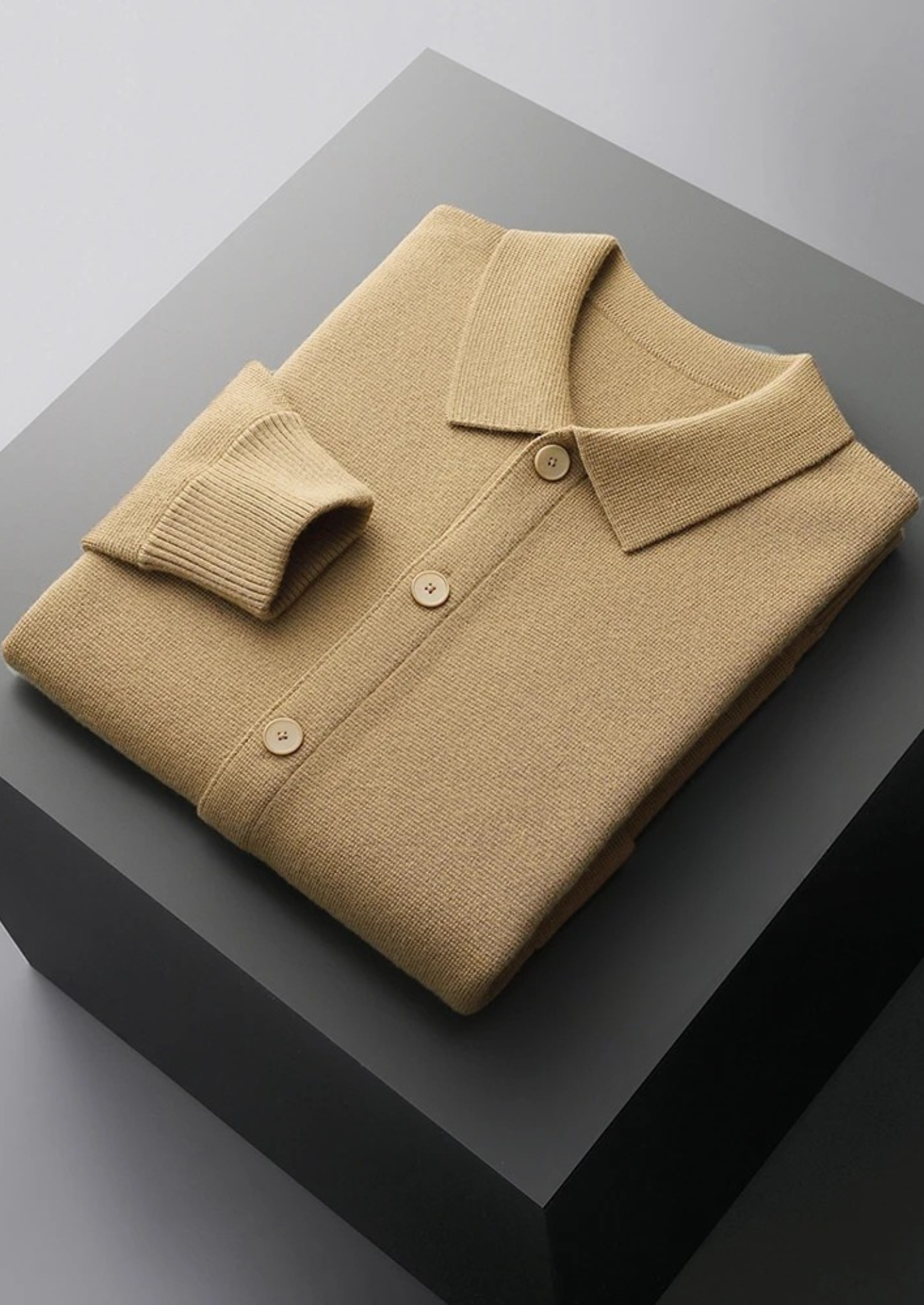 Pure Extra-Fine Merino Wool Button Overshirt | Castielli