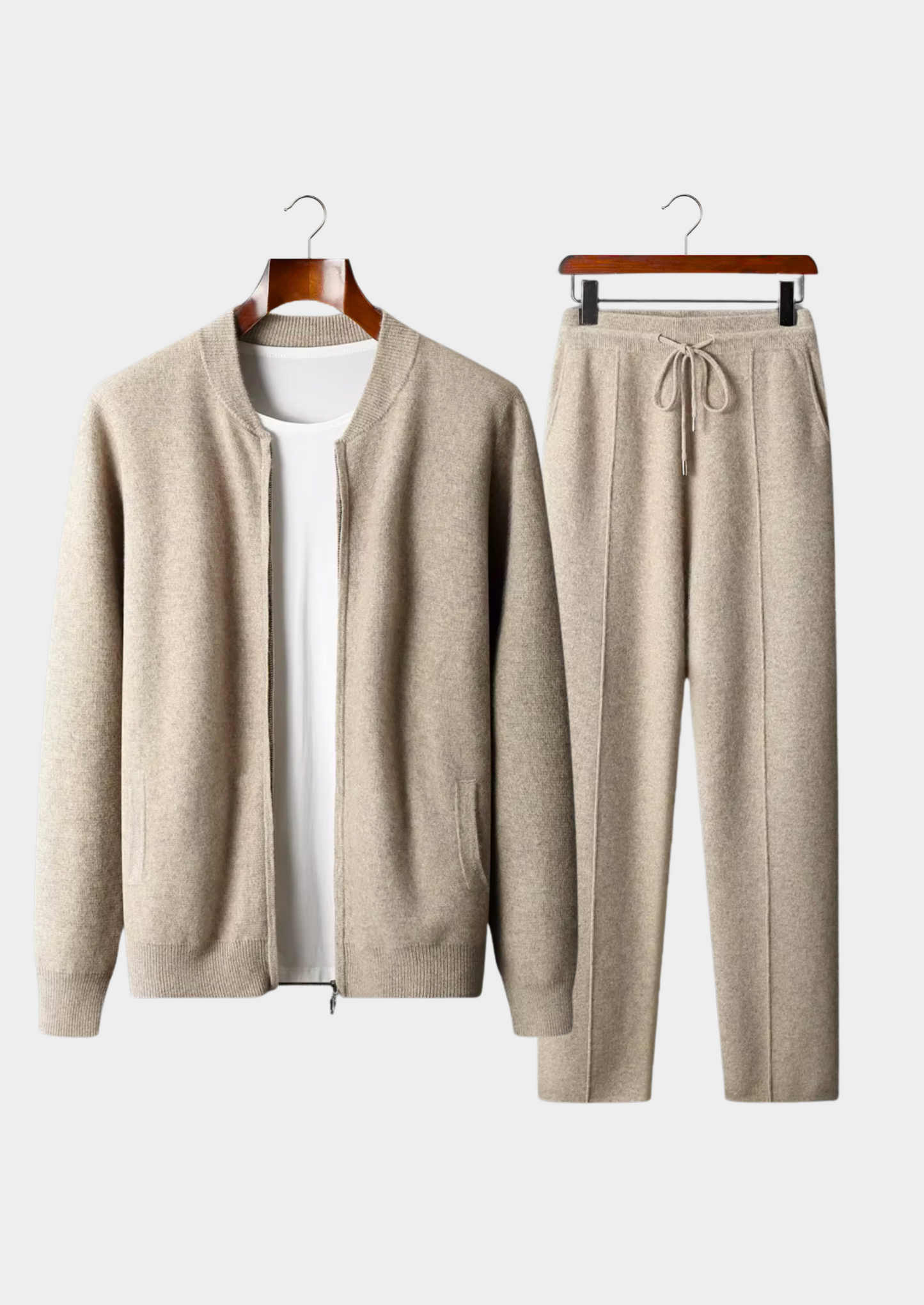 Pure Extra-Fine Merino Wool Sand Falconi Set | Castielli