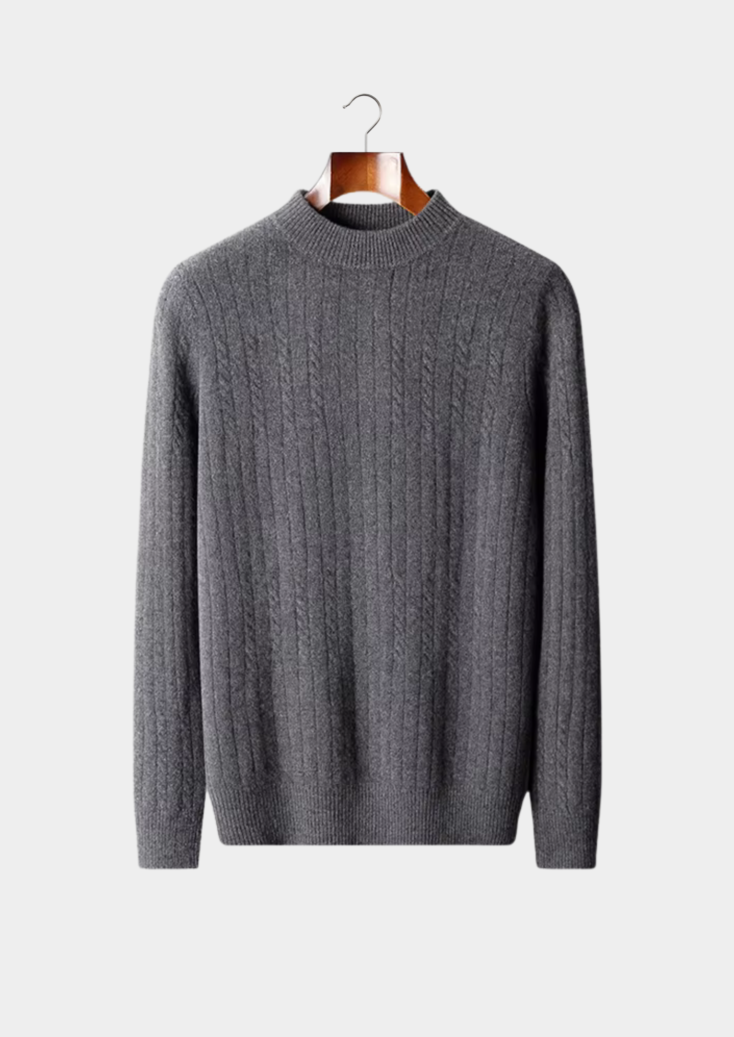 Pure Extra-Fine Merino Wool Rib Mockneck | Castielli