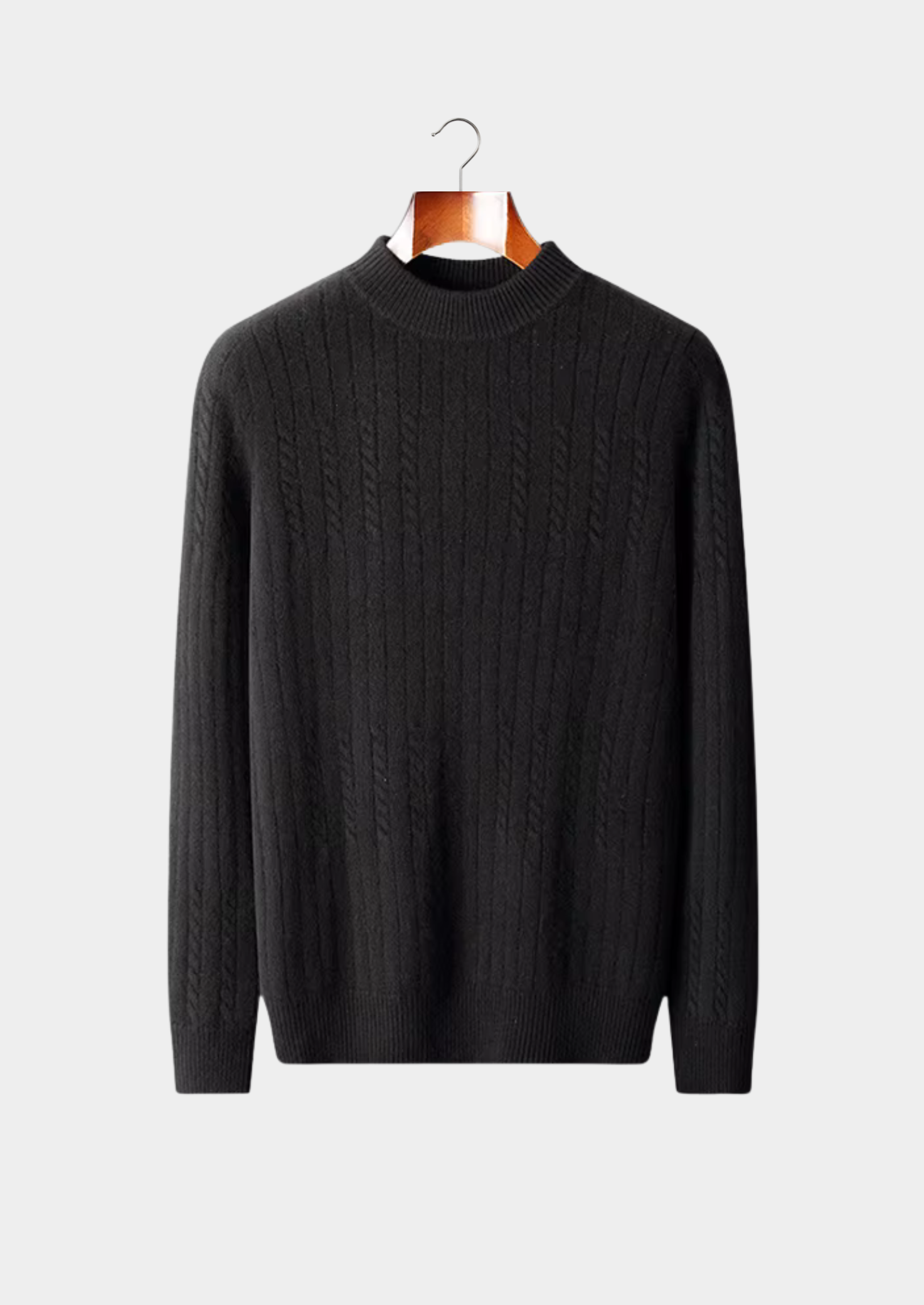 Pure Extra-Fine Merino Wool Rib Mockneck | Castielli
