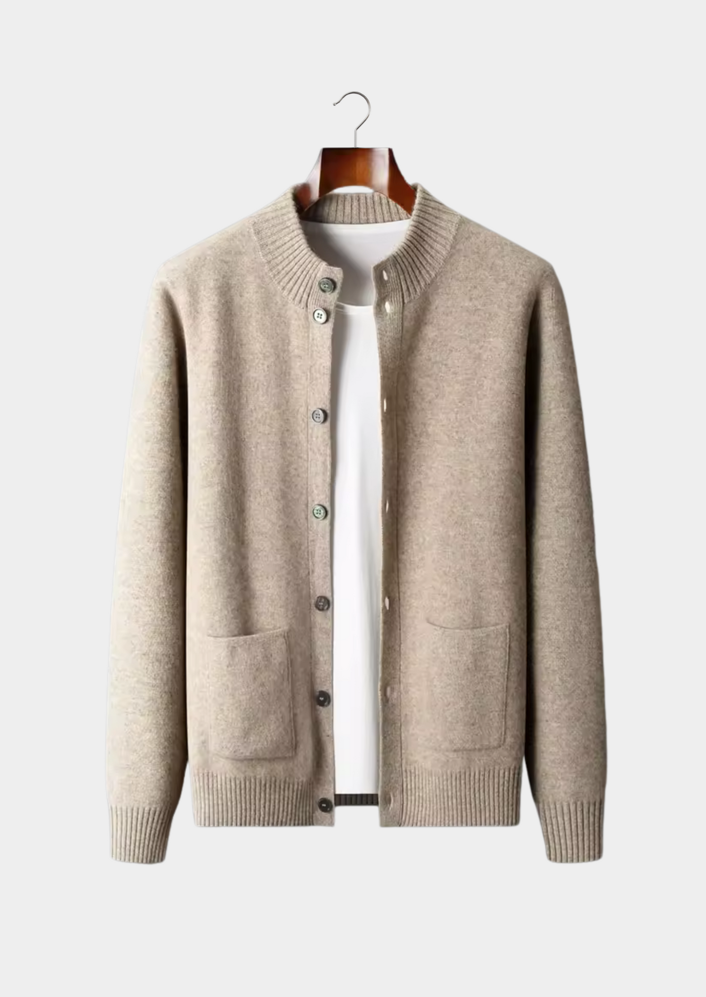 Premium Cashmere Button Cardigan | Castielli
