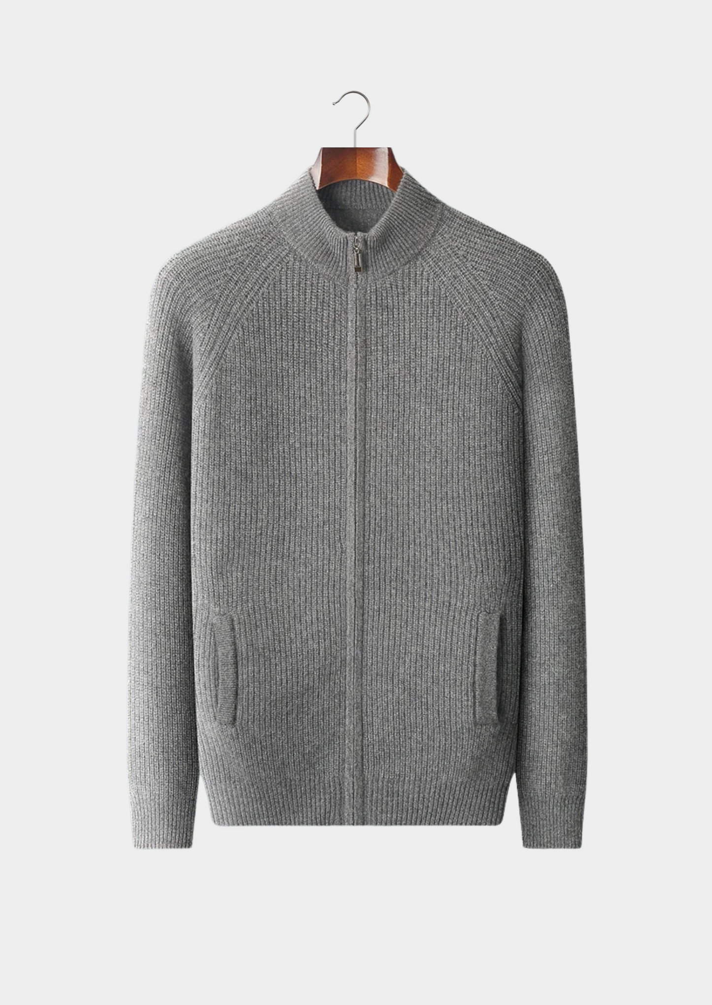 Premium Cashmere Ribbed Cardigan | Castielli