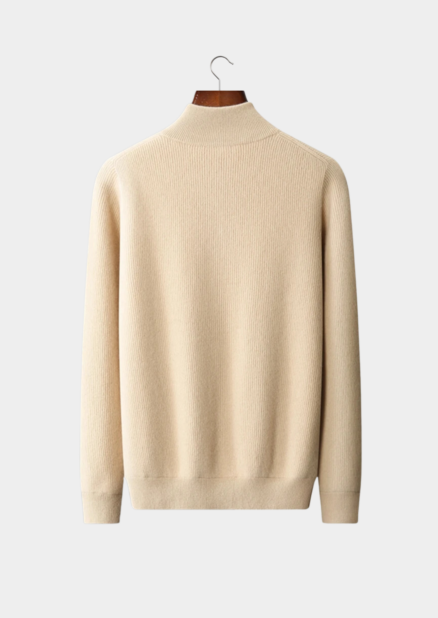 Pure Extra-Fine Merino Wool Ribbed Zip Cardigan | Castielli