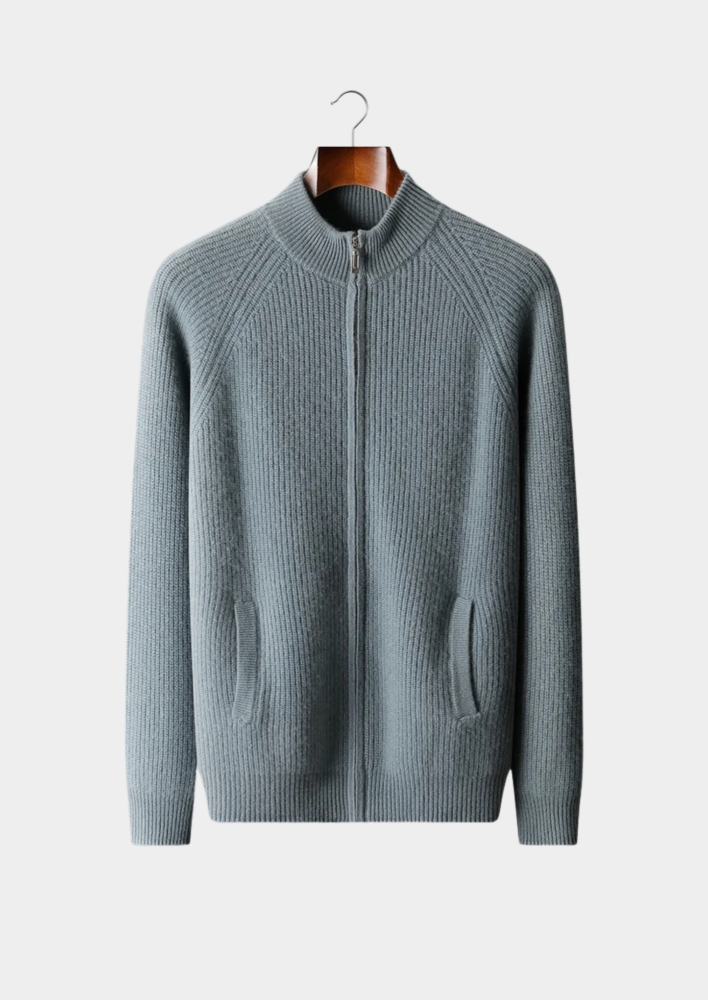 Premium Cashmere Ribbed Cardigan | Castielli