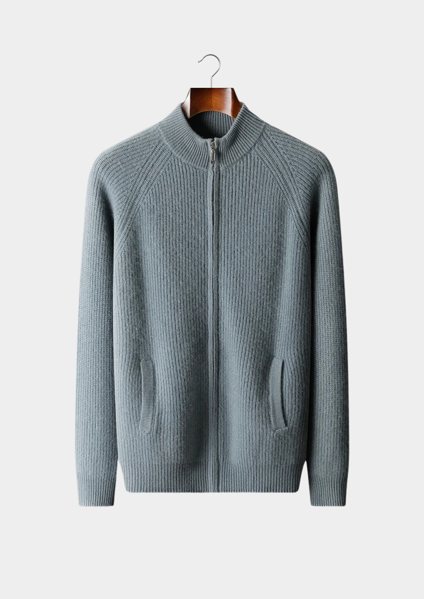 Premium Cashmere Ribbed Cardigan | Castielli