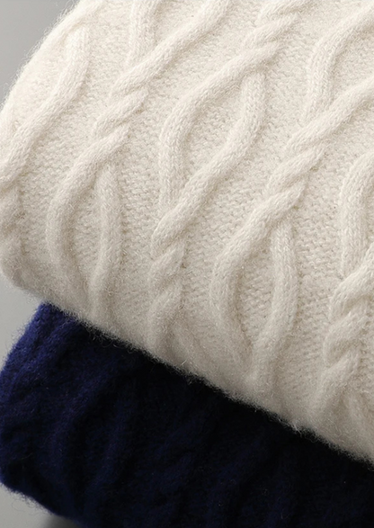 Pure Extra-Fine Merino Wool Jacquard Crewneck | Castielli