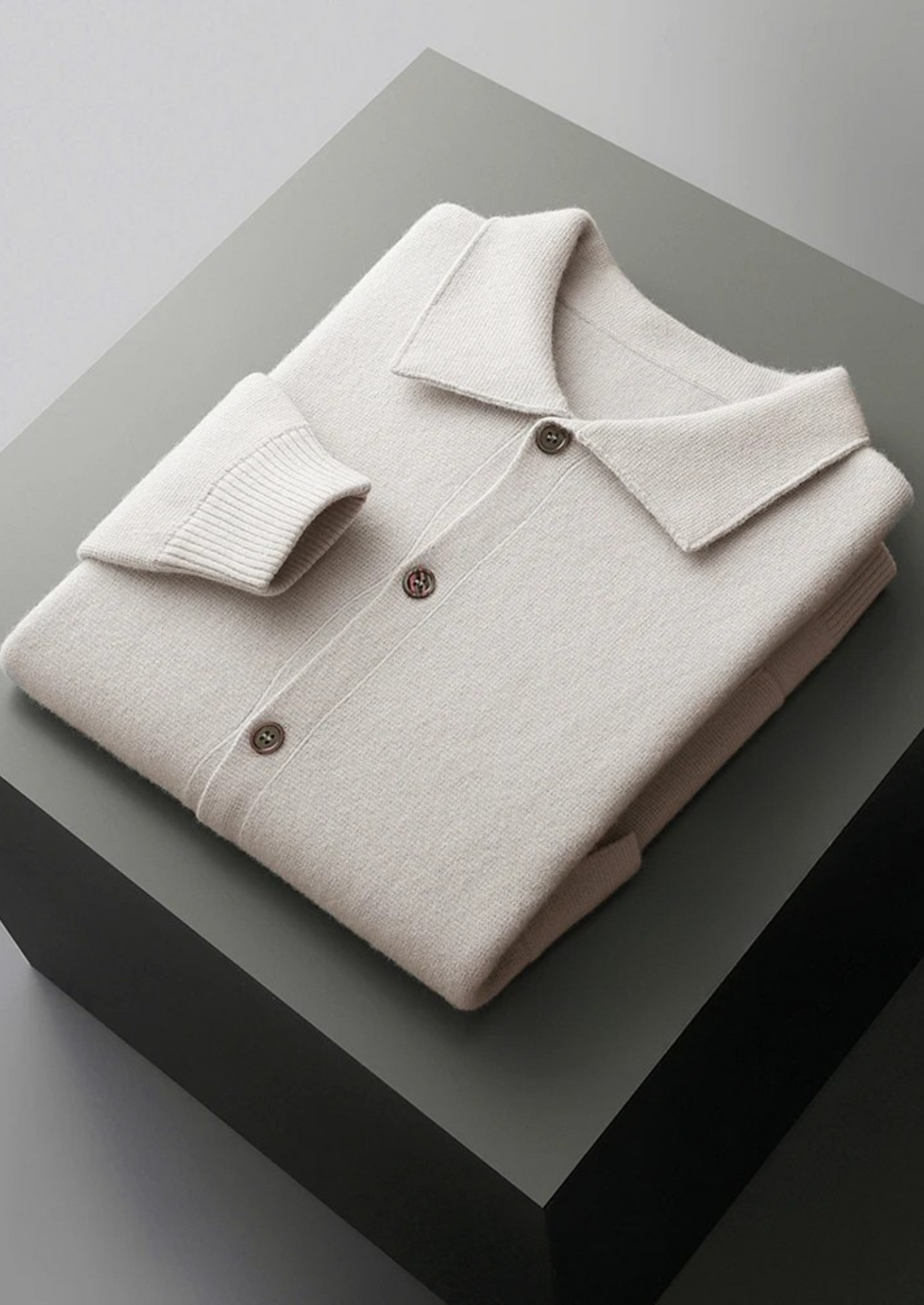 Pure Extra-Fine Merino Wool Button Overshirt | Castielli