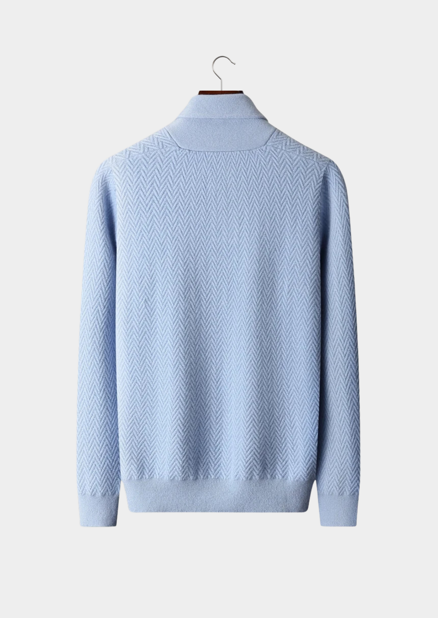 Premium Cashmere Zigzag Button Sweater | Castielli