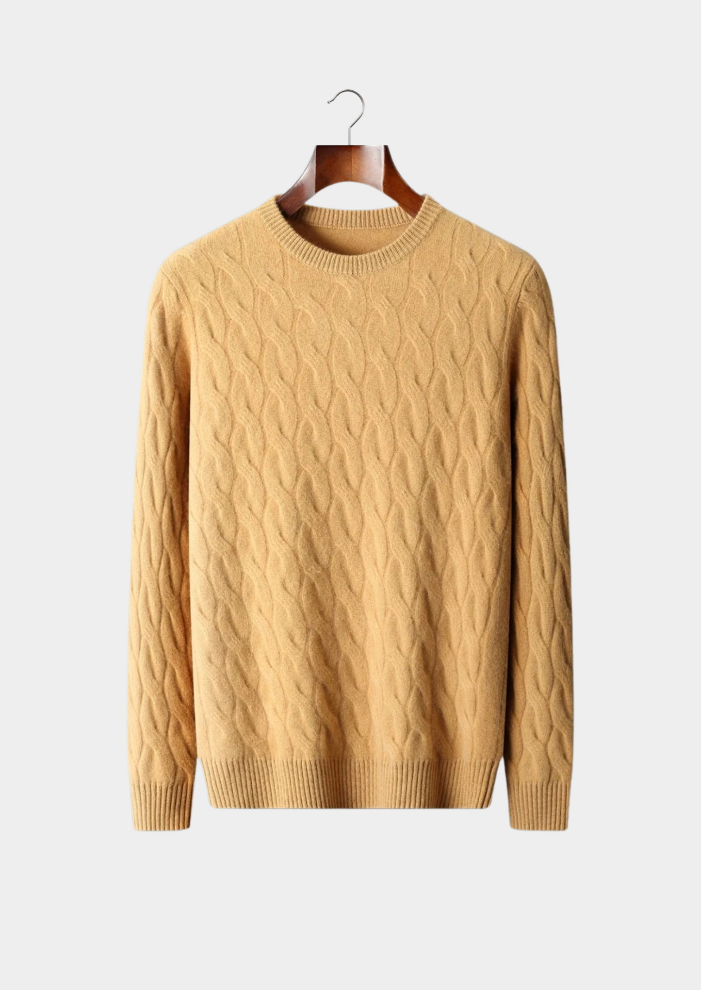 Premium Cashmere Cable Crewneck | Castielli