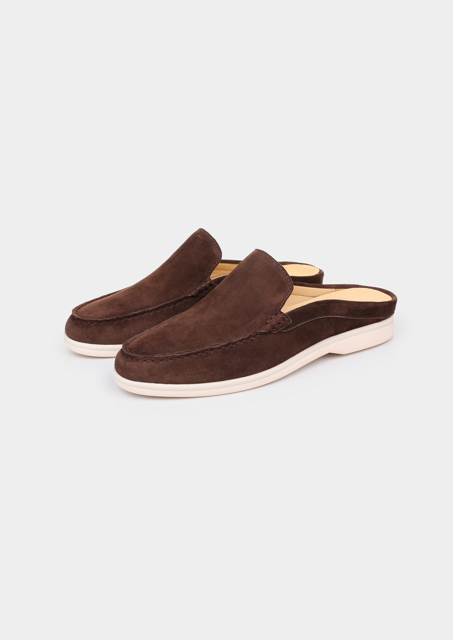 Coffee Marina Suede Slipper | Castielli