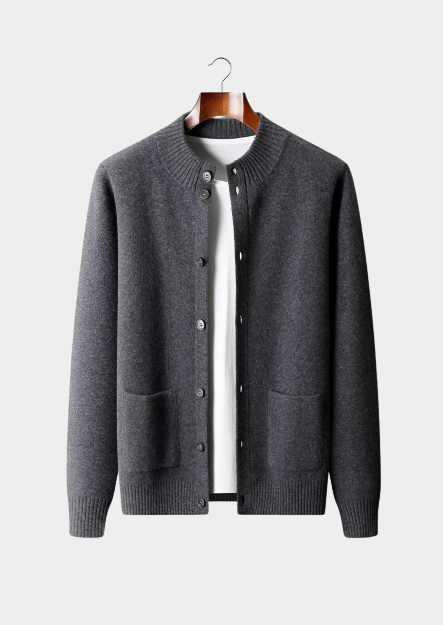Premium Cashmere Button Cardigan | Castielli