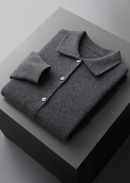 Pure Extra-Fine Merino Wool Button Overshirt | Castielli